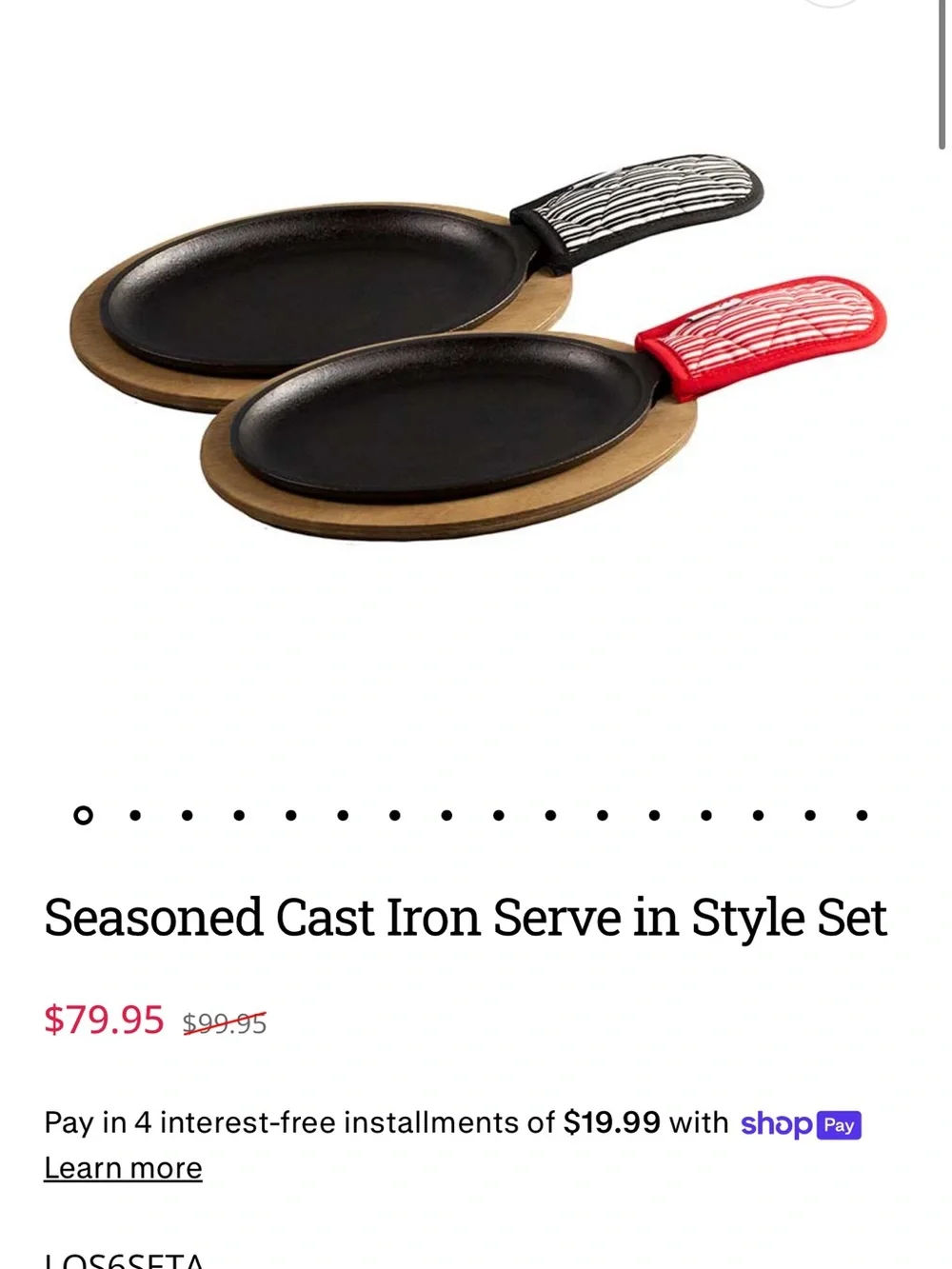 Seasoned Lodge Cast Iron Serve in Style Set Brand New